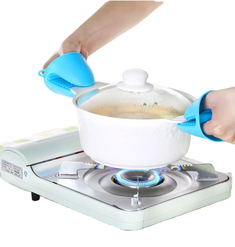 
Insulated Heat Resistant Silicone Pot Holder Microwave Kitchen Clip 