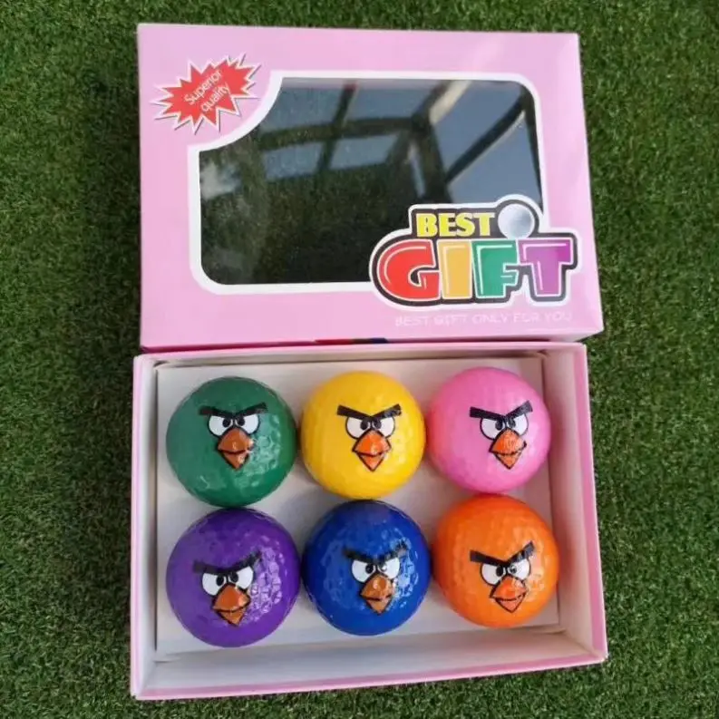 In Stock  color pattern golf balls can be played Cartoon Golf Balls