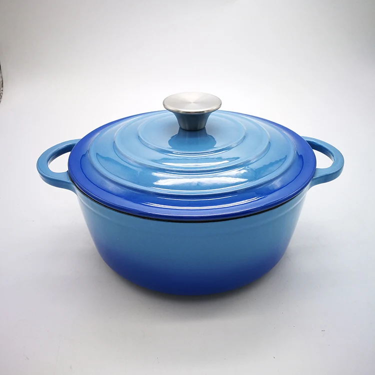 
Fashion Round Edge Cookwarel Casserole Enamel Cast Iron Cooking Pot 
