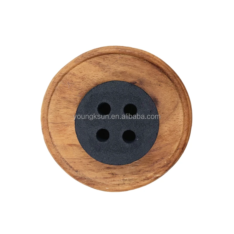 Высококачественный мгновенный уголь YKS 50 мм с 4 отверстиями, черный круглый уголь для кальяна