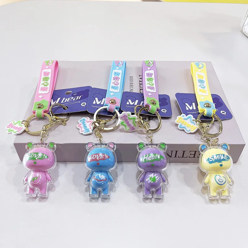 S243 Cute ice ice bear car backpack wholesale hanging ornaments key chain accessories key ring doll pendant key chain