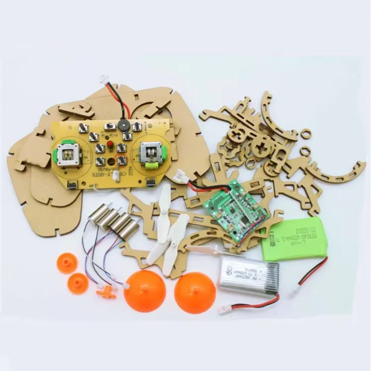 YYW-002 Hot Selling DIY Drone Assembly Remote Control Gift Programming Wooden Puzzle RC