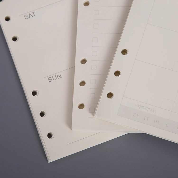 Leaf Paper White Paper Loose-leaf Notebook 70 Sheets Notepad Student Custom A4 A5 Loose 80 Sheets Printed Promotion Customized