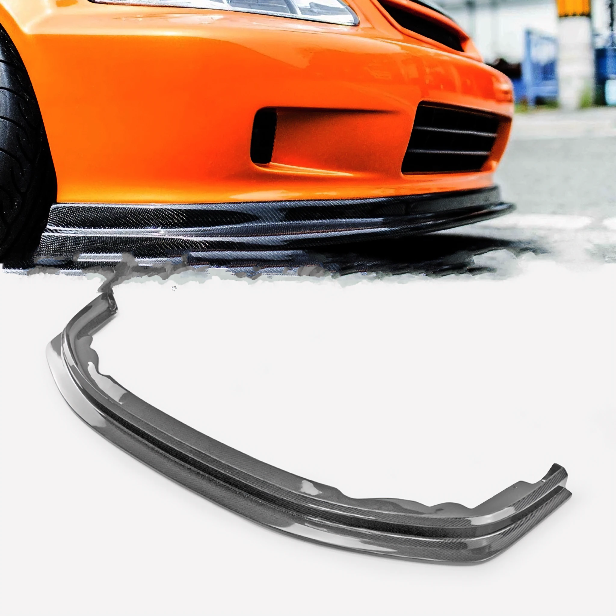 For Honda 96-98 Civic  EK9 EPA Type Front Lip VTEC EK Carbon Bumper Lip Spoiler