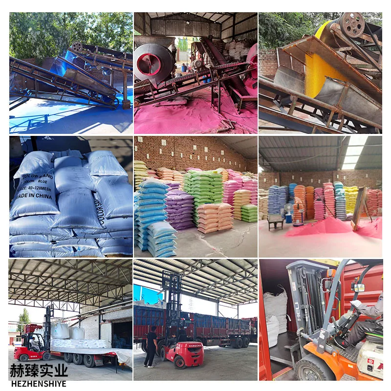 Hezhen color granule sand for roofing pavement hourglass home decoration color sand