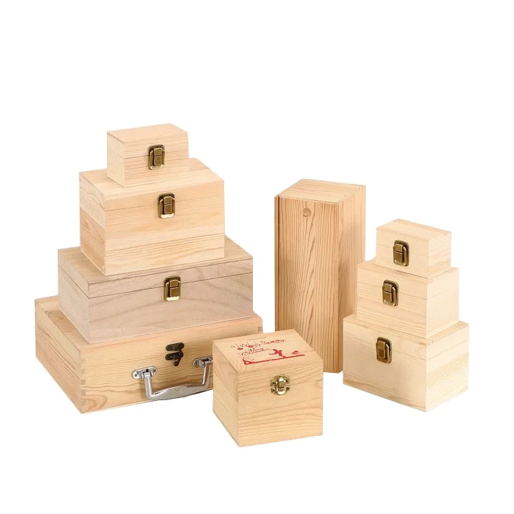 Custom wooden packaging gift box - custom wooden storage box - product premium packaging box