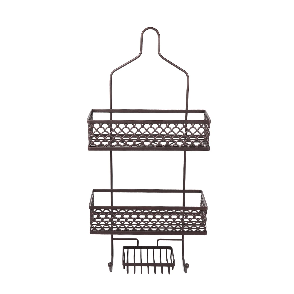 Kitchen Basket Storage Shelves Metal Mesh Rack Bathroom 3 Tier Shower Caddy Storage Rack