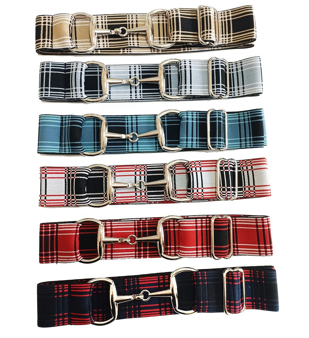 Free Engraved Logo 1.5 Inch 4 cm Elastic Equestrian Bit Belt Horse Products