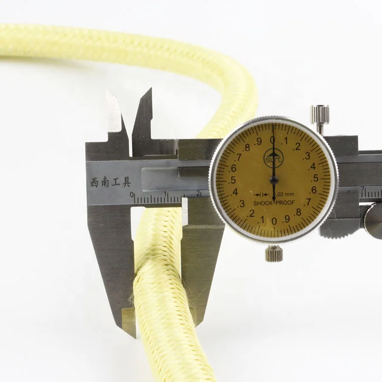 100% Natural Color 9mm Double Braided Thick Cord Fire proof Aramid Rope For Rescue