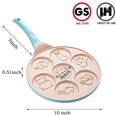 Griddle Pan Double Sided Pancake Pan Cast Aluminum Frying Pan Cake Silicon Mold For Kids