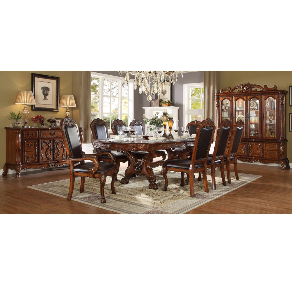 dining room furniture 10 chairs dinning table set in dark brown
