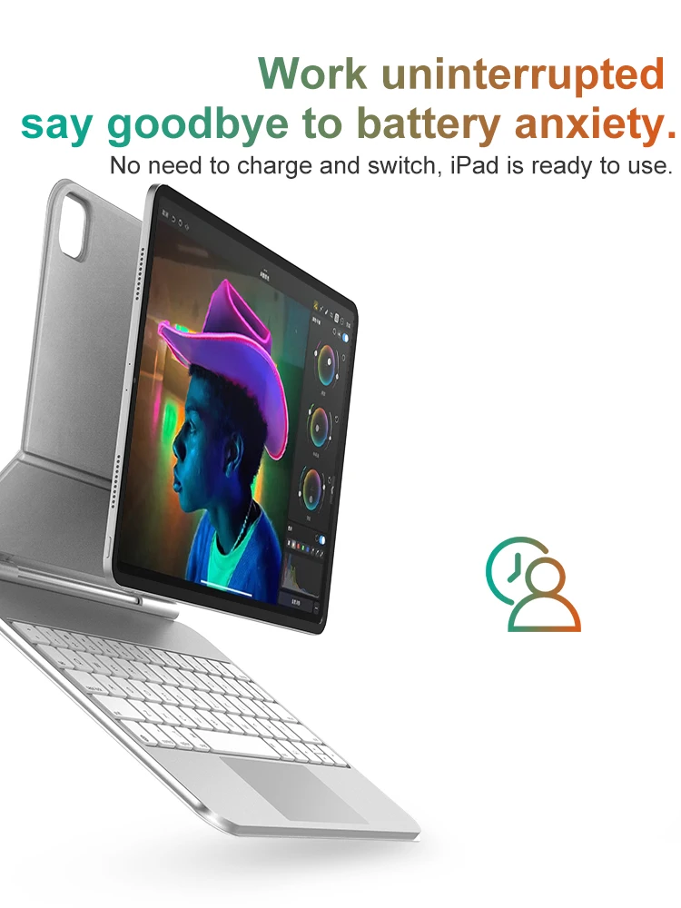Умная Беспроводная не нужно подзаряжать BT Smart Trackpad клавиатура Магнитная Магическая чехол для iPad Pro 11 2024