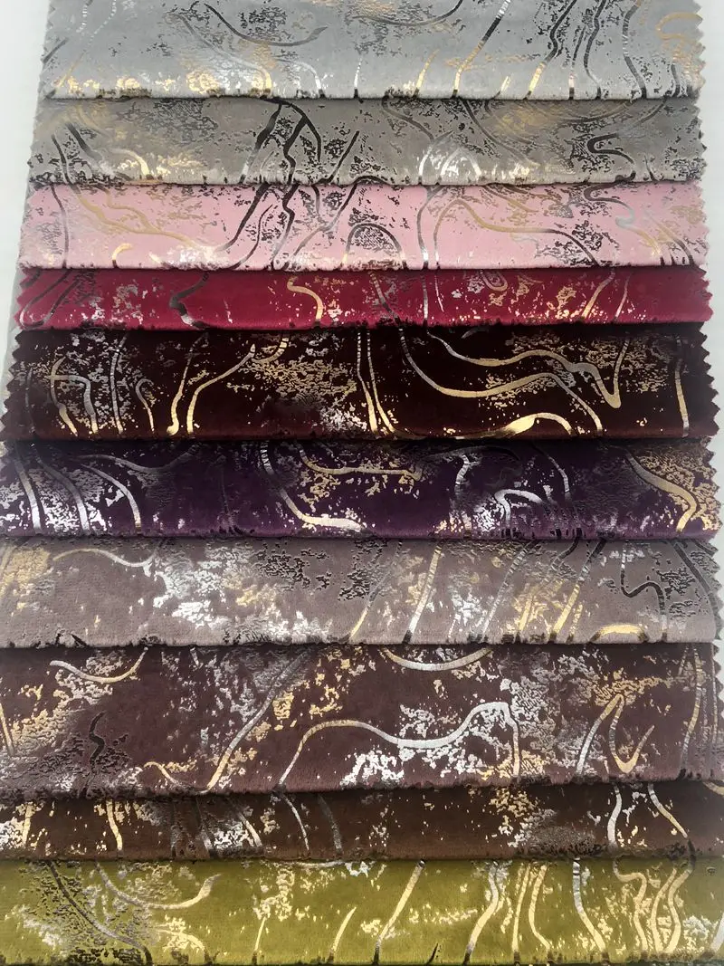 Best price factory directly sale  printed upholstery  hometextile knitted turkish velvet upholstery fabric