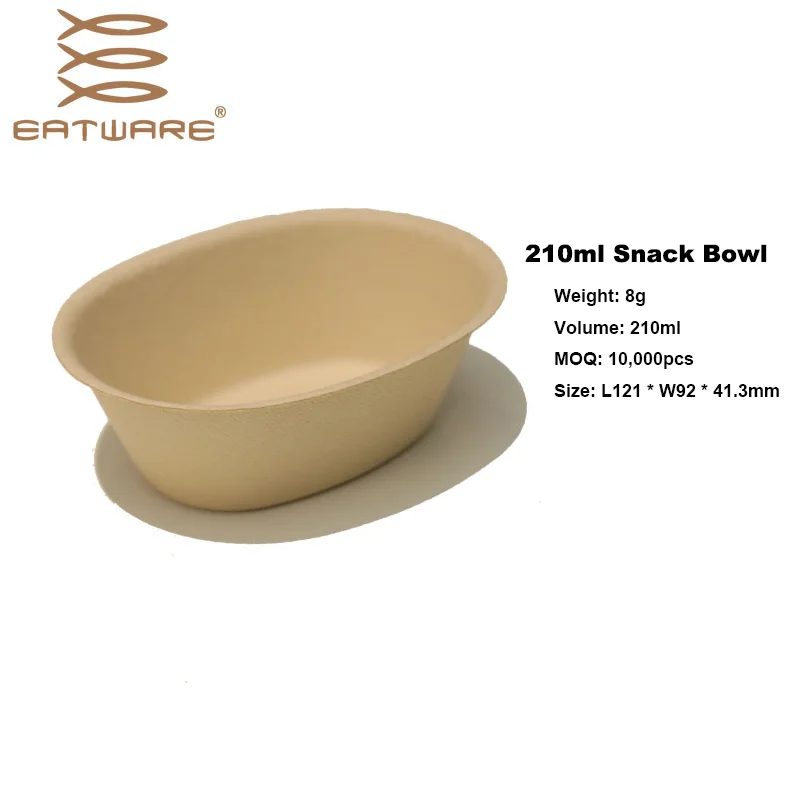 Good Quality Ecofriendly Compostable Disposable Dishes Disposable Bamboo Fiber Bowls For Food