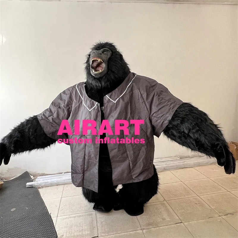 High Quality Inflatable Long Plush Gorilla Inflatable Gorilla Costume