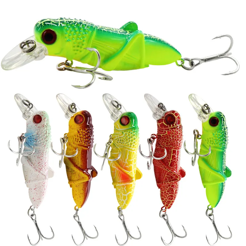 Wholesale 4g 10g Hard Plastic Artificial Insect Baits Locust Cricket Grasshopper Fishing Lures