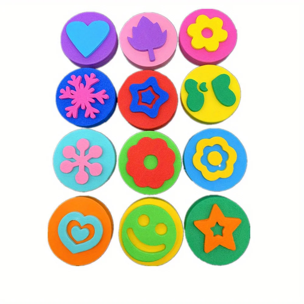HCHWENH EVA Painting Sponges Foam Painting Stamper Sponge Stamper Paint Drawing Sponges for Kids Creative Expressions