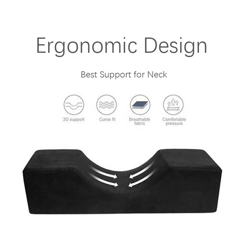 
luxury custom logo beauty eyelash extension ergonomic design eyelashes extension neck pillow 