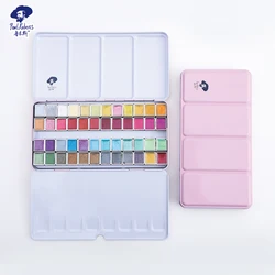 Paul Rubens Artist Grade 48 Colors Pearl Luster Solid Watercolor Paint  Set