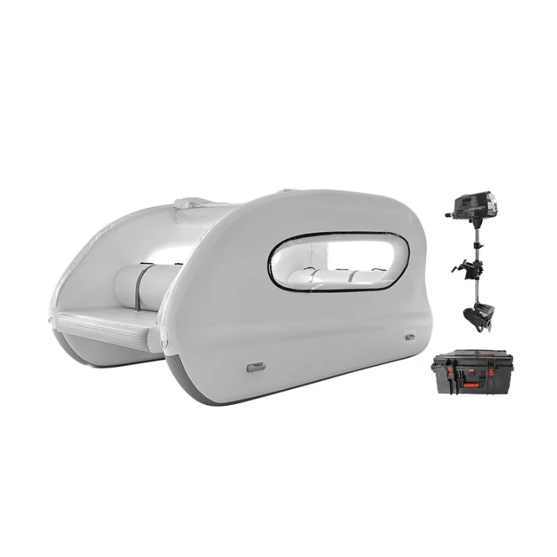 Spatium 2024 research and development Family travel water amusement catamaran double-decker inflatable house boat for sale