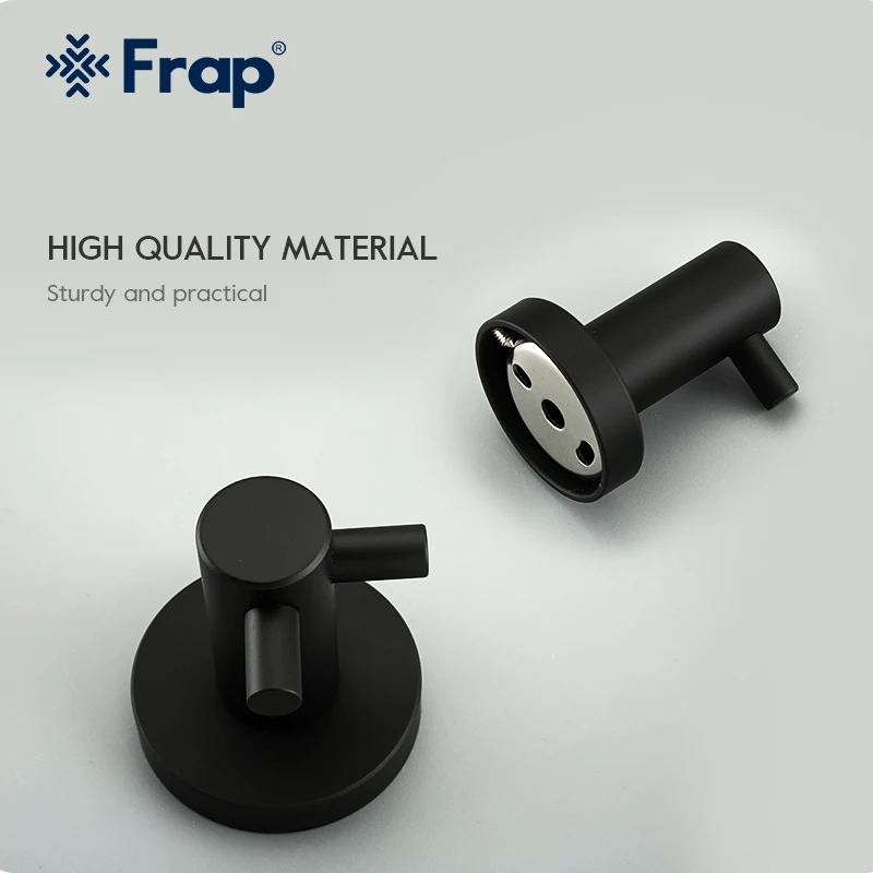 Frap Household self adhesive metal hooks wall mount Stainless Steel robe hook for Bathroom F30205-2