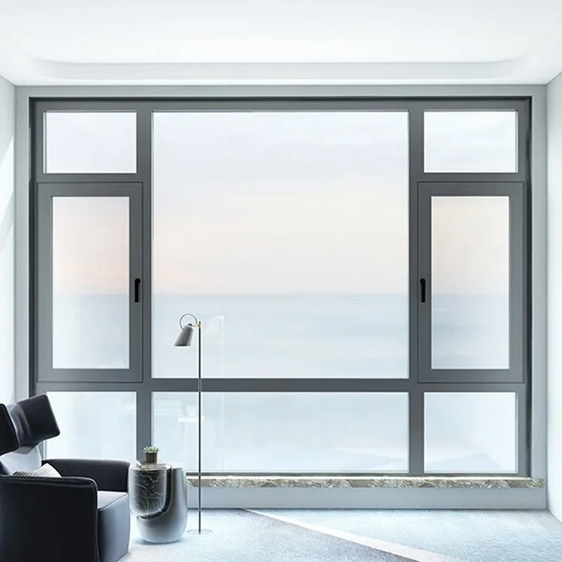 Modern aluminum Alloy Hurricane-proof Casement Window and Doors Waterproof Interior Safety Casement Window