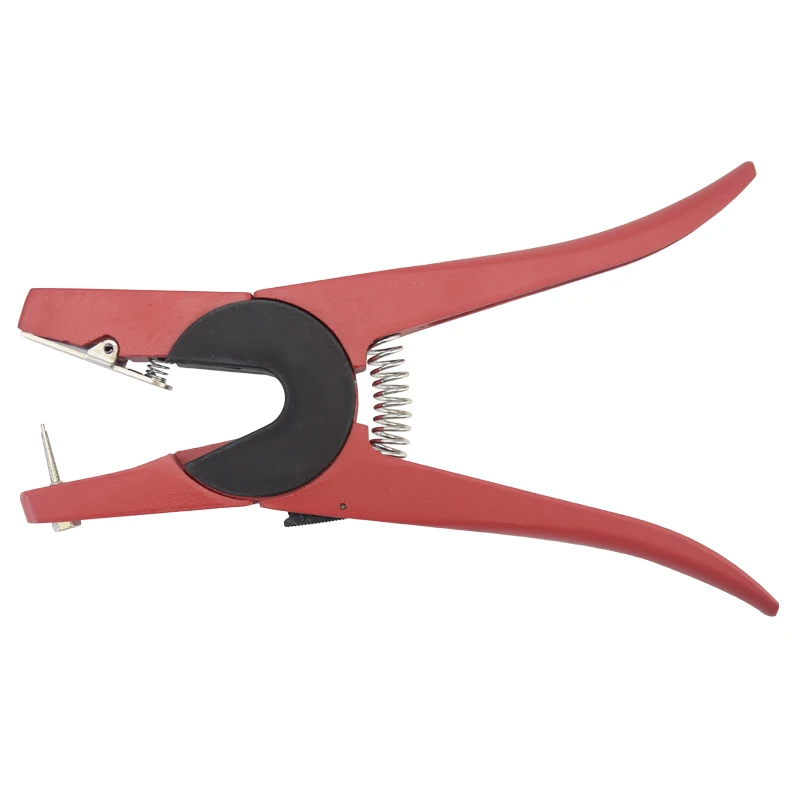 RED Alloy Livestock Ear Tag Plier Cattle Ear Tags Applicator for Pig Farm TPU Core Components for Cow