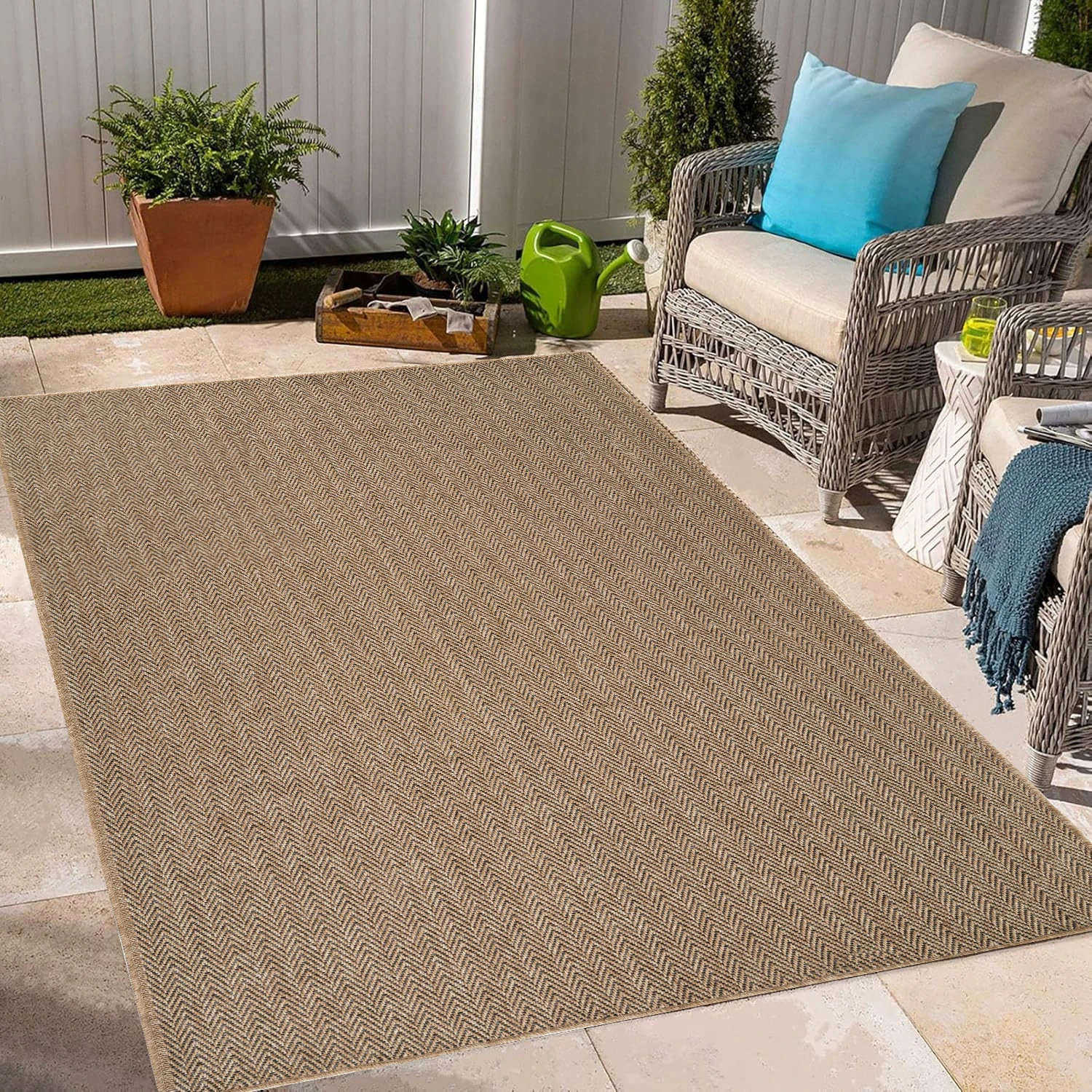 Interior and outdoor woven Area Rug Washable living room rug Rectangle Foldable jute rug wholesale