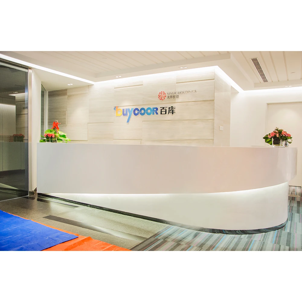 Модный дизайн, шпон для стойки регистрации, офисная мебель, индивидуальный передний счетчик