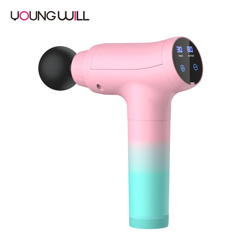 YoungWill Body Massager Gun Deep Pressure Relieve Massage Gun Cordless Private Label Gym Body Muscle Therapy Massage Gun