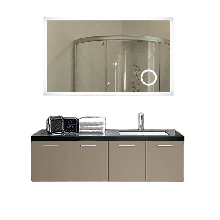 Custom Magnifier LED Illuminated Backlit Smart Mirror Wall Mounted Bathroom Mirror With Light