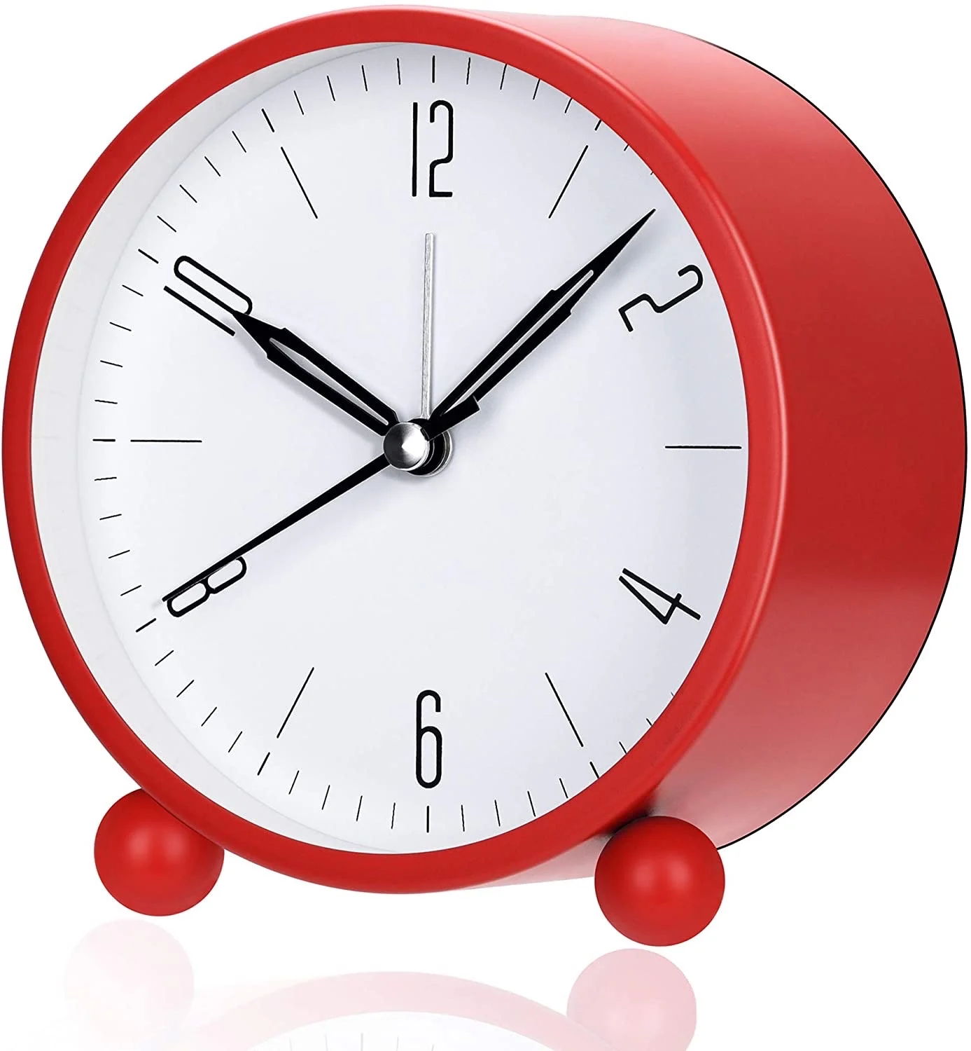 Высококачественный материал для будильника сверхтихий не тикающий с ночным светом работает от батареи стола в