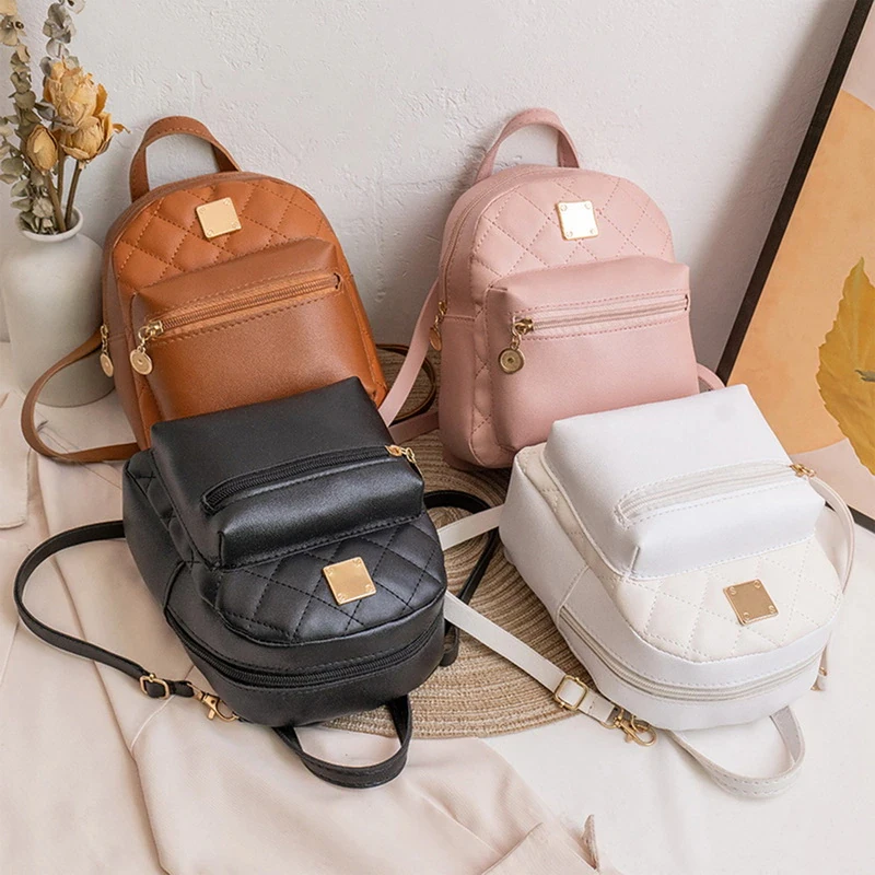 Korean mini backpack ladies women leather travel school bagpack cute backpacks for teenage girls trendy morrales de mujer 2022