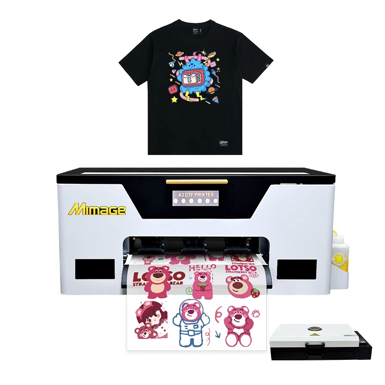 2024 China New A3 PET Film T shirt Textile Printing Machine Digital DTF Print PET film XP600 printer Offset A3 DTF Printers