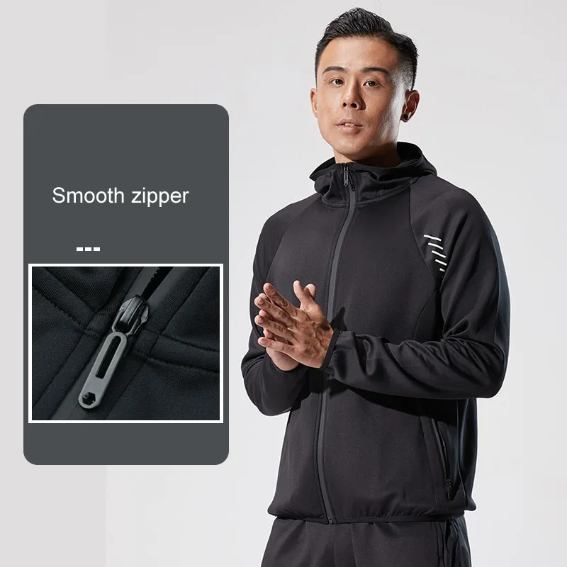 unisex sports suit fast dry comfortable jacket hooded casual fitness running jacket outdoor track suits men sport tracksuit