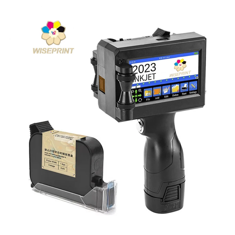 WISEPRINT Portable Hand Held Tij Date Printer Coding Handheld Printer Inkjet Printers