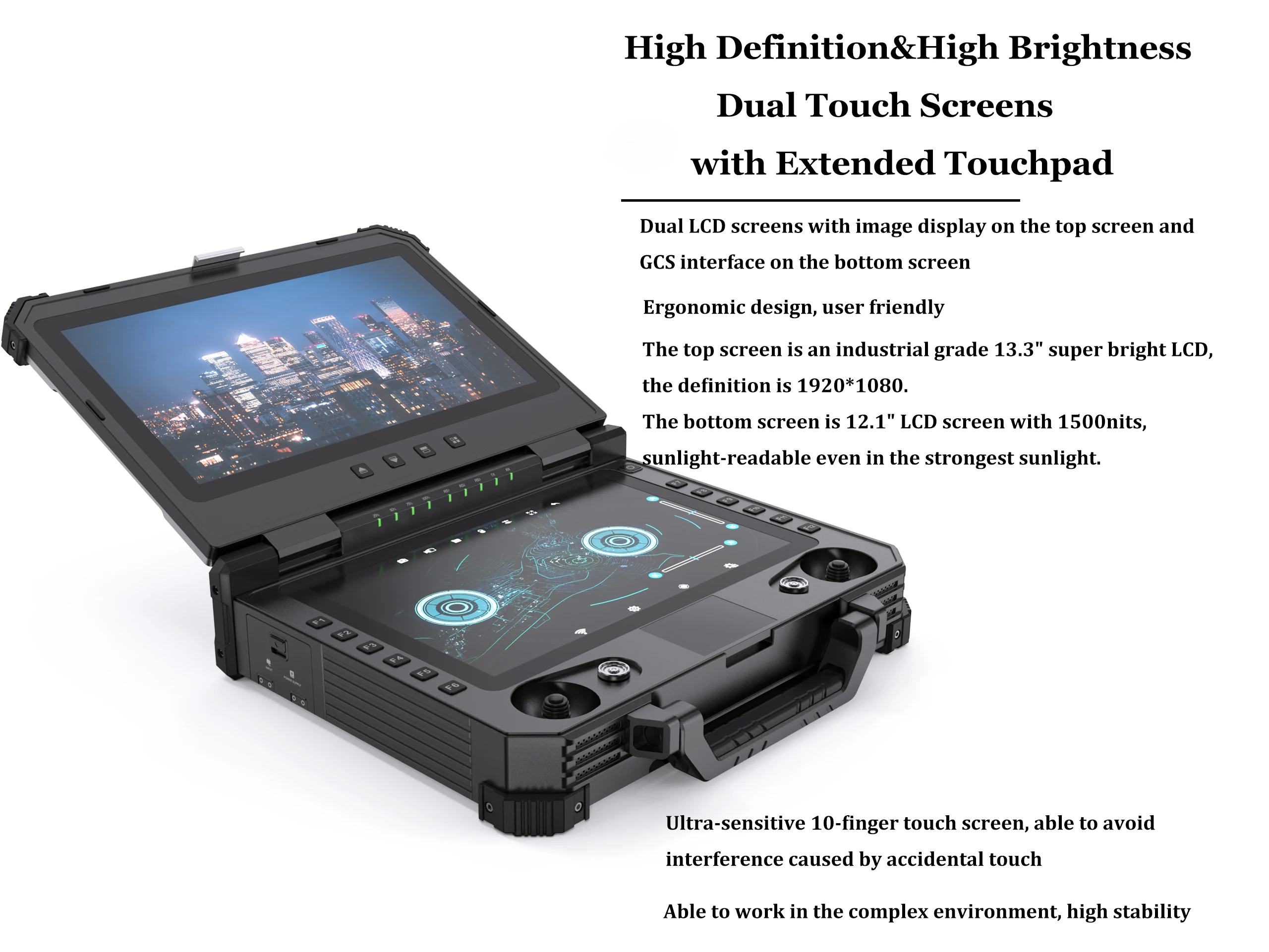 T40 UGV UAV Ground Control Station Aluminum Shell With 27 Physical Channels