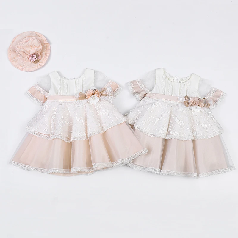 High Quality Baby Dresses Smocking Dress Toddlers Clothing Short Sleeve Party Wedding Evening Baby Girls Dress