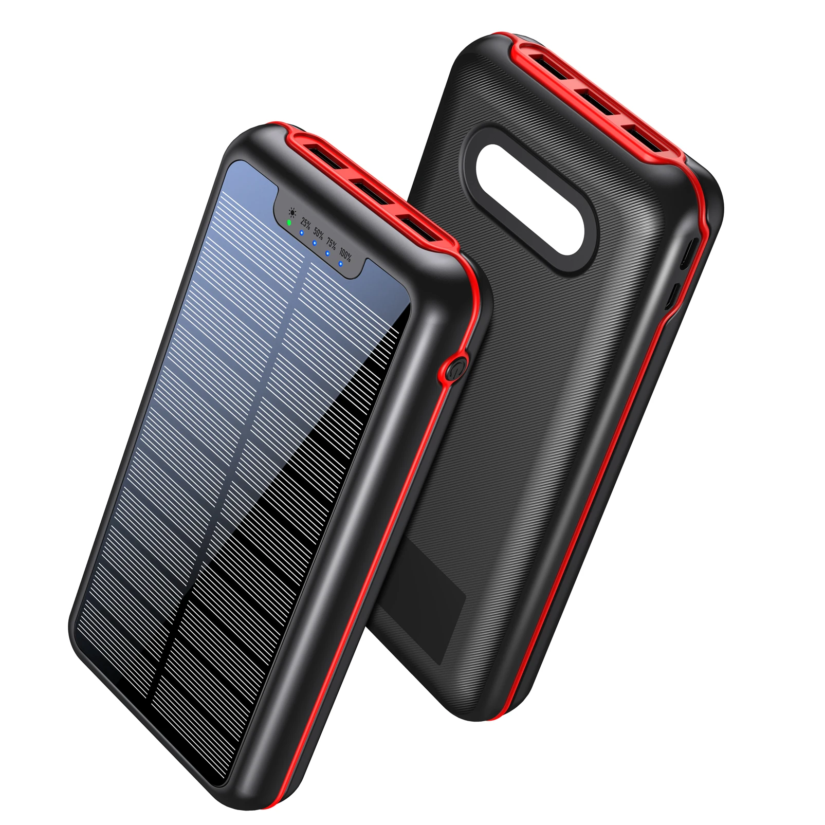 1 Sample Ok Portable Wholesale Custom Logo 3Usb Output 20000Mah 30000Mah Best Solar Power Bank For Mobile
