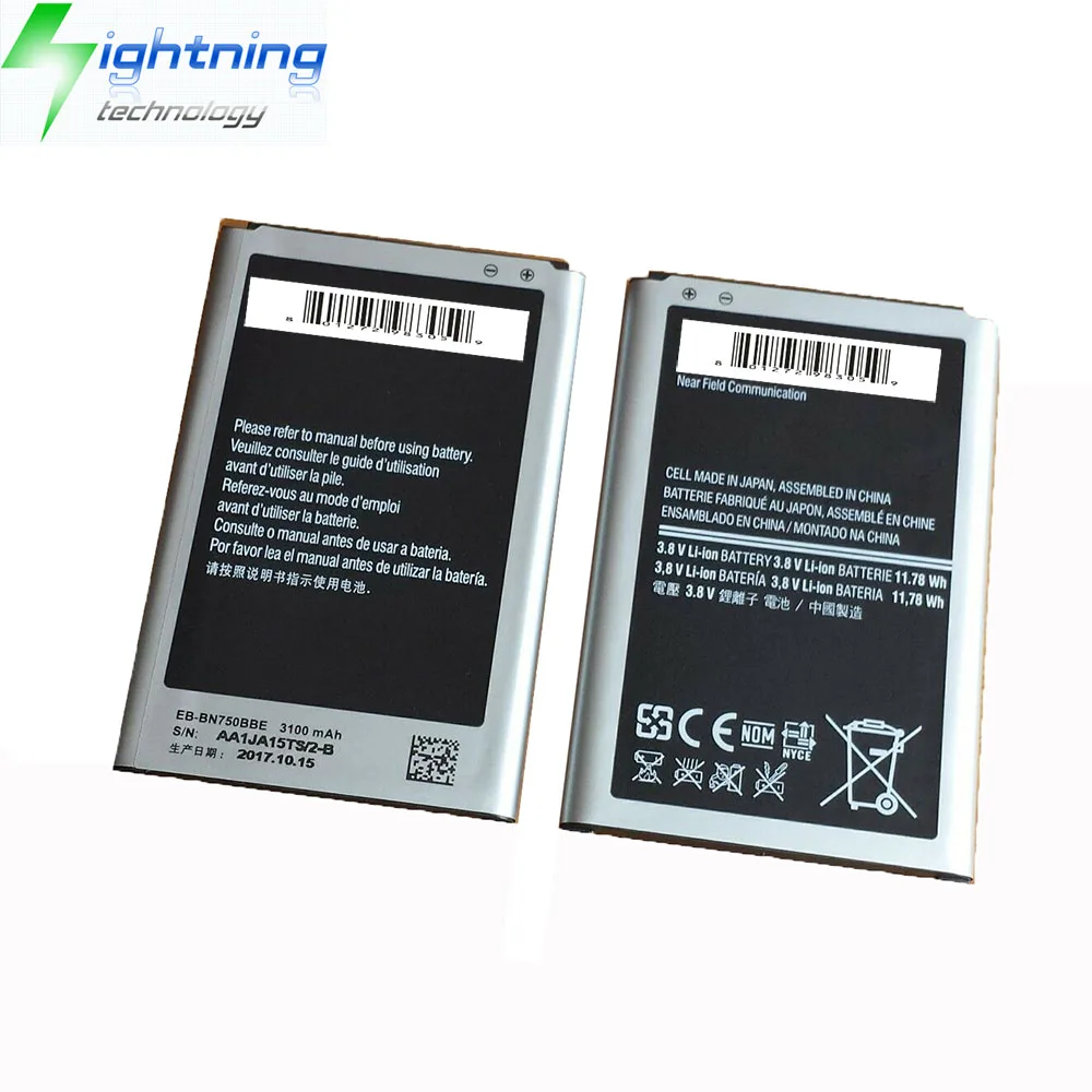 OEM Genu Battery For SAMSUNG Phone Battery Galaxy Note 3 Neo Battery for SM-N750 EB-BN750BBE 3.8v 11.78wh