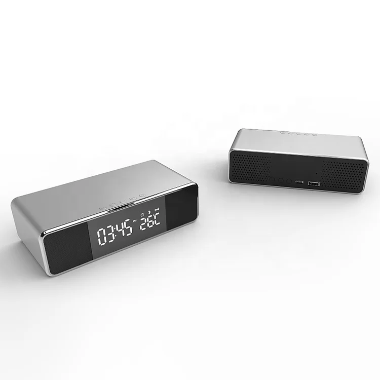 Лидер продаж многофункциональное Беспроводное зарядное устройство с FM-радио часами динамиком портативный цифровой