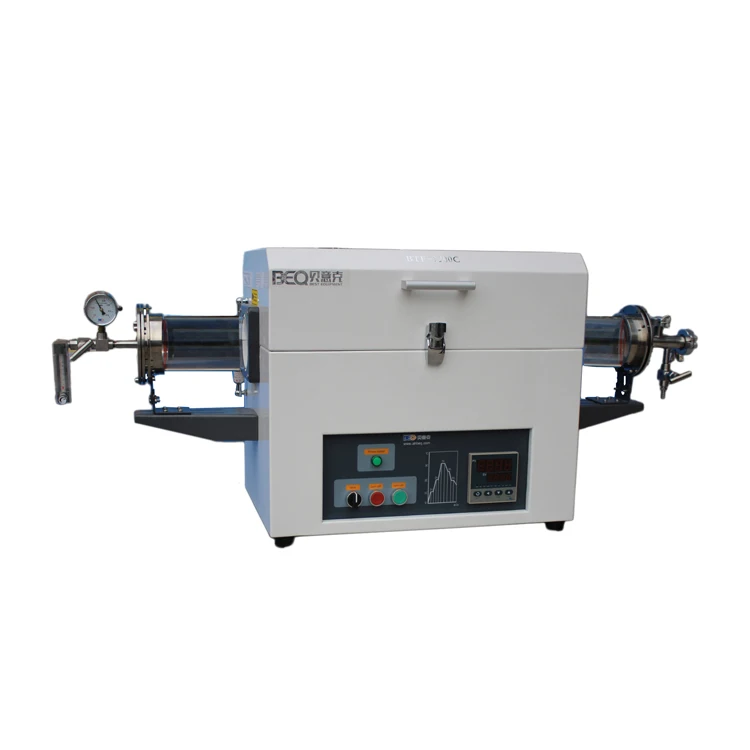 1200C Laboratory CVD Vacuum Quartz Horizontal Tube Furnace