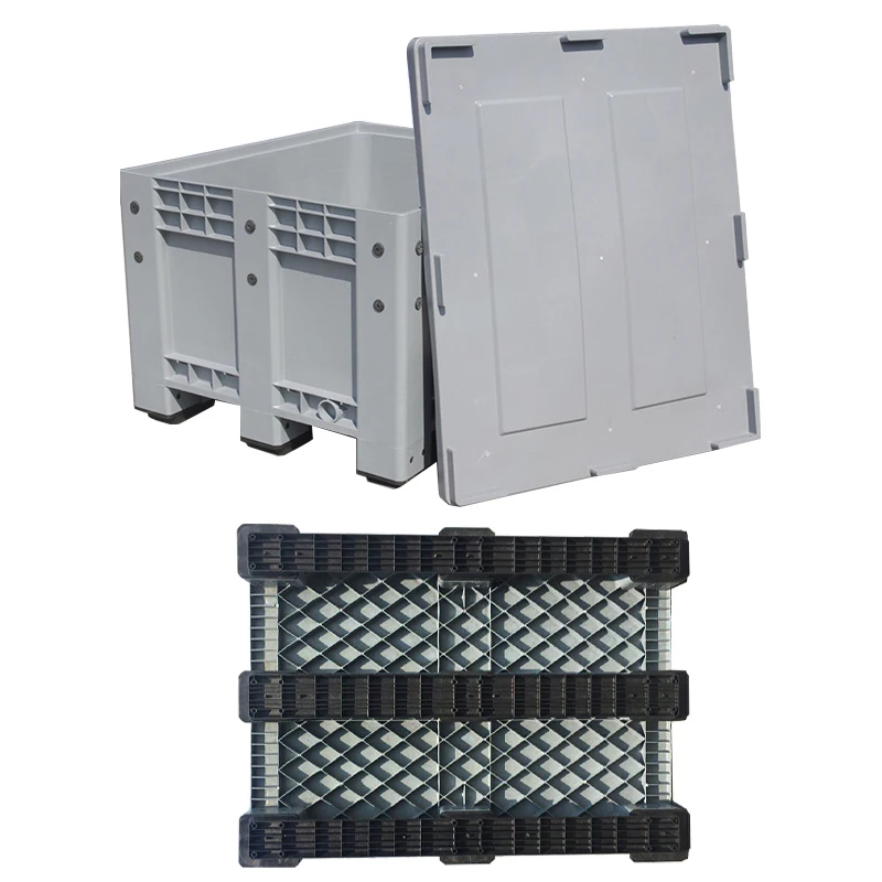 610L Plastic Stackable Large Cooler Box Fish Insulated Pallet Container Tubs for sea food transport