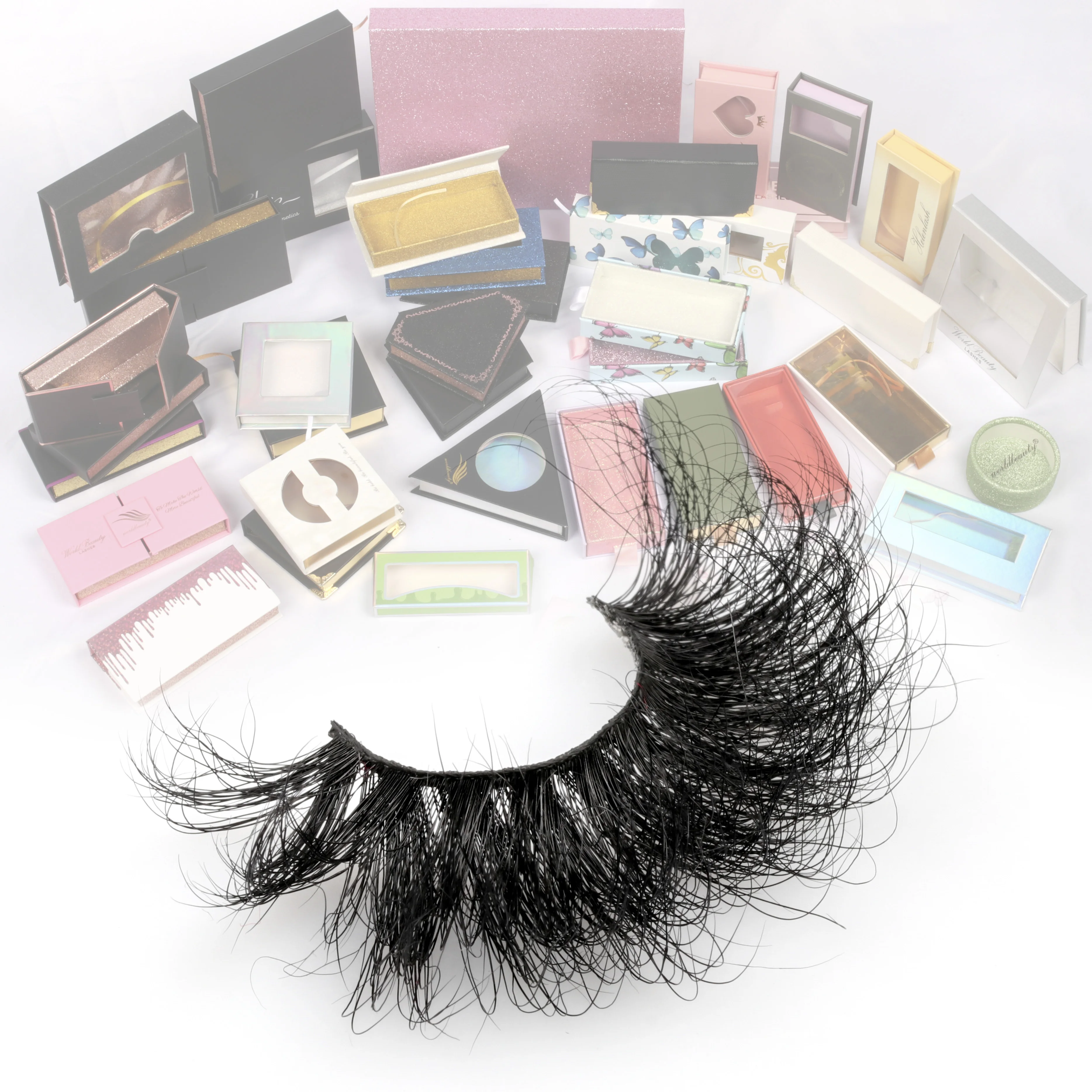  Worldbeauty High Quality fluffy 3D mink Lashes Eyelashes Mink Eyelash