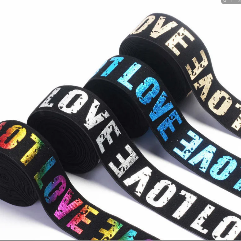 Factory Direct sales stretch printing elastic cord Elastic nylon elastic ribbon jacquard elastic band customized accessories