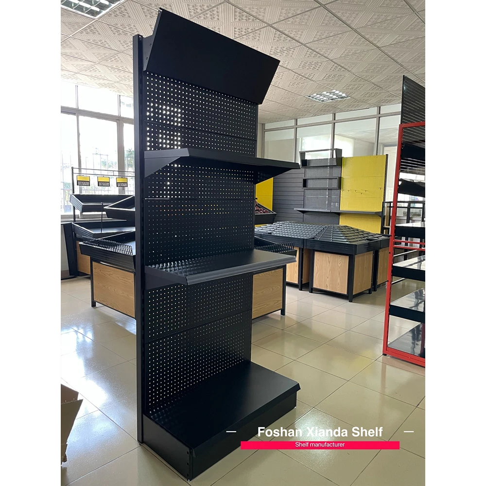 Black Metal peg board display wall tools display rack pegboard wall mount shelf