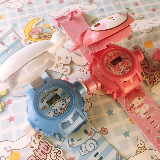Yugui dog Melody cartoon 24 figure projection watch Clamshell series Children toy watch
