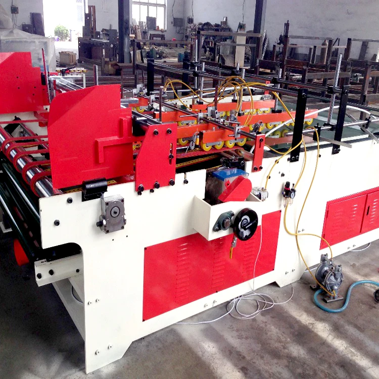Corrugated Sheet Pasting Machine/press Type Small Carton Box Semi Auto Folder Gluer