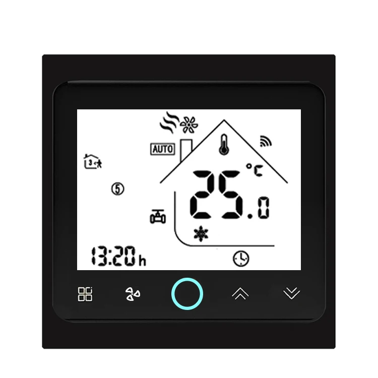  Беспроводной термостат ZigBee с сенсорным экраном для системы HVAC вентиляторной