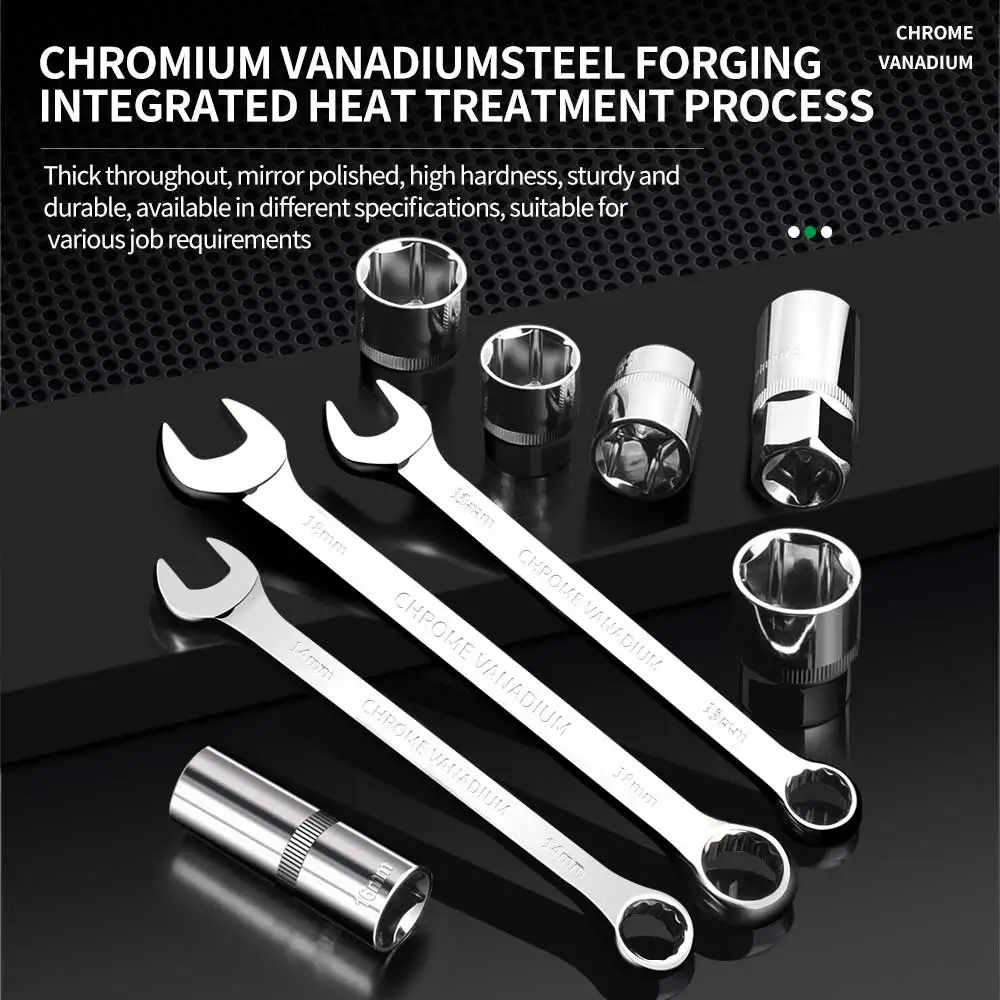 108Pcs Car Repair Tool Set 72T 1/2 1/4 Socket Ratchet Wrench Hand Maintenance Kits Toolbox Socket Set Universal Joint Accessory